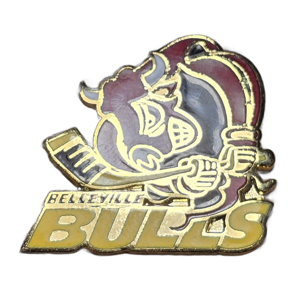 Belleville Bulls OHL Hockey Team Enamel Backpack Jacket Lapel Vest Hat Pin G9